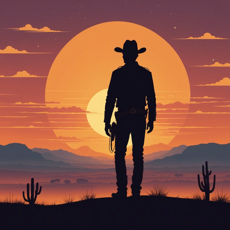 This track evokes the expansive, haunting beauty of the western frontier, capturing the essence of solitude and longing with a poignant melodic line carried by a classic harmonica. The landscape's vastness and the cowboy's introspective journey are mirrored in each note, creating a soundscape that is both intimate and overwhelming.