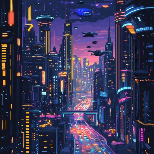 A high energy instrumental track that blends classic funk rhythms with futuristic electronic elements, taking listeners on a sonic adventure through the vibrant nightlife of a neon drenched metropolis.