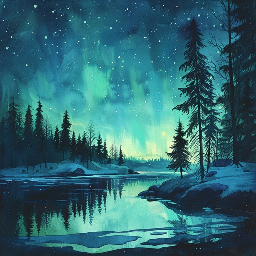 Imagine walking under the stunning northern lights, the cold but comforting finnish air surrounding you. The melody is gentle and sophisticated, capturing the essence of suomen pop sophistication and modern elegance. Soft piano harmonies blend seamlessly with ethereal synthesizer tones, creating a dreamy yet sophisticated soundscape.