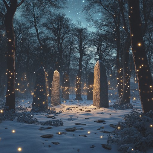 An instrumental journey that invites you to experience the enchanting allure of winter solstice nights. Soft flute harmonies, combined with delicate chimes, paint a picture of a mystical, festive celebration under the twilight glow.