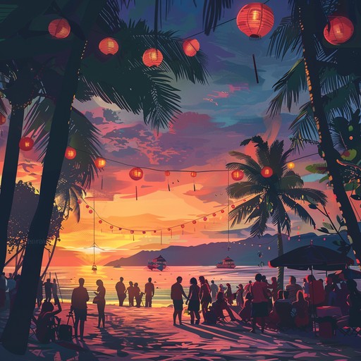 A vibrant and lively holiday track characterized by steel drums and rhythmic beats, perfect for evoking the carefree joy of a sun drenched beach celebration. This energetic tune captures the festive spirit of tropical getaways and summer holidays, making listeners feel like they're partying by the sea.