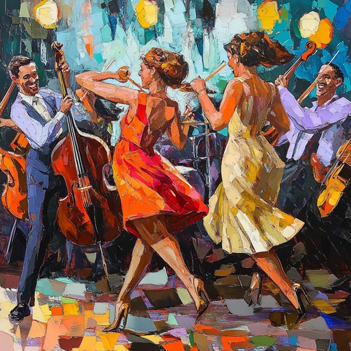 Experience the energy of a vintage swing dance night with driving brass, spirited piano, and robust rhythms. This lively instrumental will transport you to the heart of a 1920s dance hall, captivating any high energy setting.