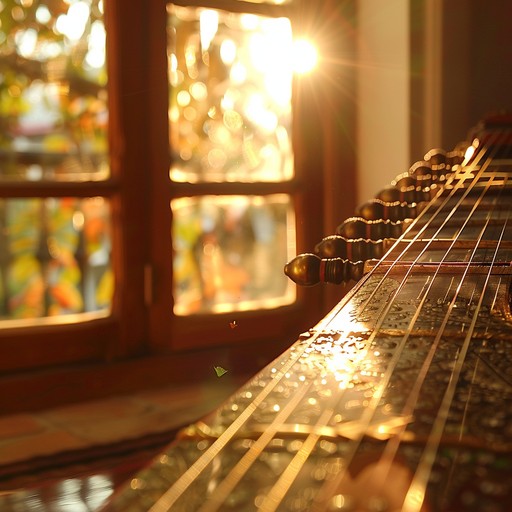 Experience the tranquil beauty of a raga performed on sitar, as each note delicately enhances your inner reflections. This composition gently guides listeners through serene and introspective states, bringing a sense of inner peace.