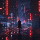 a dark, atmospheric electronic track perfect for a futuristic dystopian setting