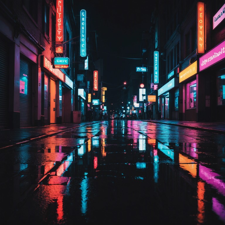 In an otherworldly blend of evocative synth textures and leisurely tempos, 'dreamscapes of neon rain' captures a scene akin to a neon soaked metropolis shrouded in rain. It’s a song that embodies the chill part of chillwave while presenting an uplifting sense of serenity against a sprawling urban backdrop. The composition emphasizes ethereal pads and a driving mid tempo beat that gives it both a sleepy and invigorating feel, welcoming listeners to relax yet feel invigorated by the pumping heartbeat of a city immersed in technology and tranquility.