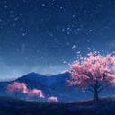 soothing, serene anime track evoking peaceful night ambiance