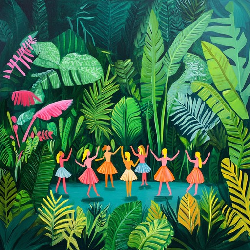 A high energy track featuring vibrant percussion and exotic melodies inspired by the sounds of the jungle, perfect for dance and movement, blending tribal and electronic elements