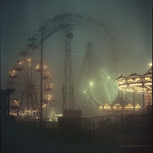 Embark on a playful yet sinister nighttime journey through a carnival. Quirky melodies and dark undertones create an unsettling, suspenseful atmosphere.