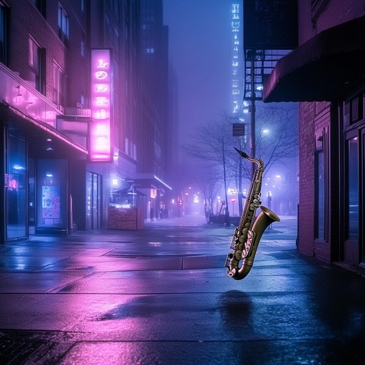 A mesmerizing instrumental track fusing haunting jazz elements with deep house rhythms, creating an atmosphere of eerie beauty and nocturnal allure. The song weaves through shadowy soundscapes, with improvisational saxophone lines floating over pulsating basslines, evoking images of deserted city streets bathed in neon glow.