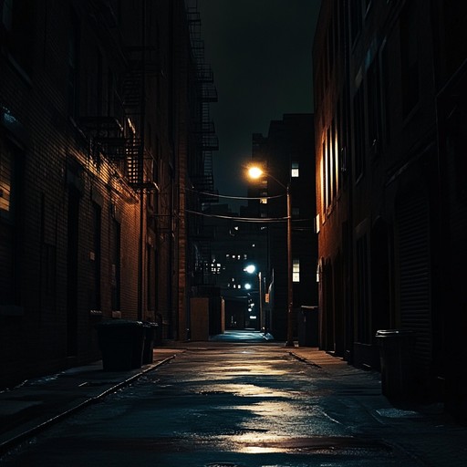 An instrumental grime piece that captures the tension and unease of navigating through empty city streets after midnight, with haunting melodies and pulsating beats that build suspense.