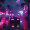 a dark, atmospheric cyberpunk soundtrack