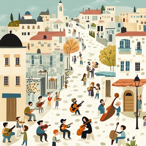 A spirited klezmer piece featuring energetic melodies and rhythmic patterns that evoke the joyful atmosphere of traditional jewish festivities in the shtetl.