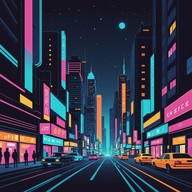 an electric pulse of urban nightlife.