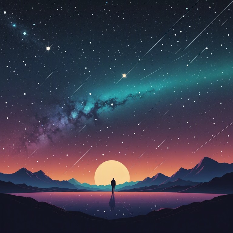 An exploration into a soundscape that combines the magic of the cosmos with futuristic elements, creating an ethereal auditory experience. This track uses intricate layers of synthesizers and atmospheric echoes to build a musical piece that transports listeners to a dreamlike state among the stars.