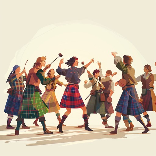 Feel the joy and energy of a scottish clan gathering with this traditional instrumental dance. Vibrant bagpipe melodies and dynamic drum beats bring the festive spirit of a highland ceilidh to life, perfect for creating a celebratory atmosphere.