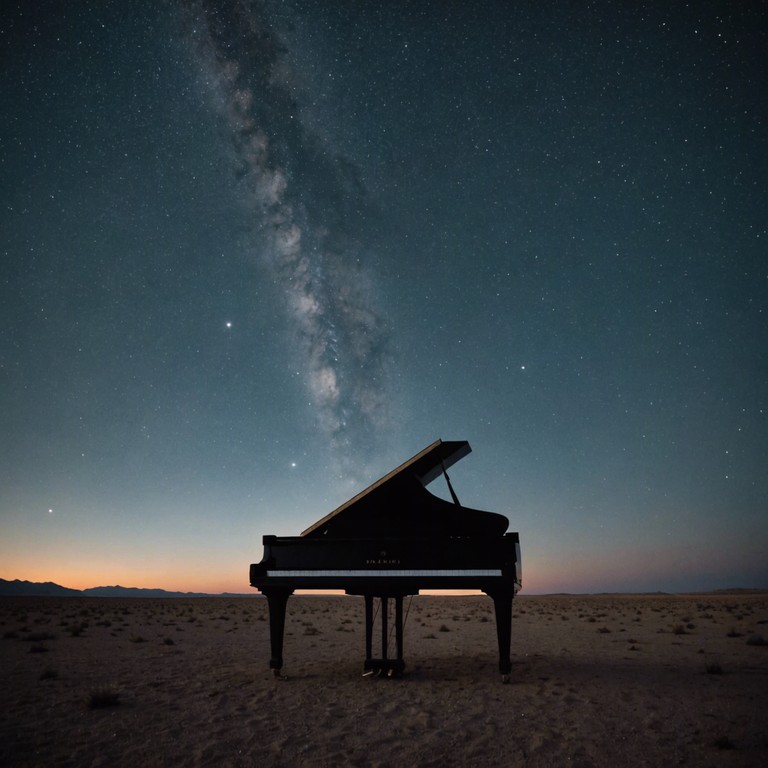 A gentle, introspective song that captures the essence of late night introspection under a starry sky. The harmonious play of subtle piano chords invites listeners into a personal, emotional journey. Themes of solitude, reflection, and the quiet beauty of night are intertwined delicately through the melody.