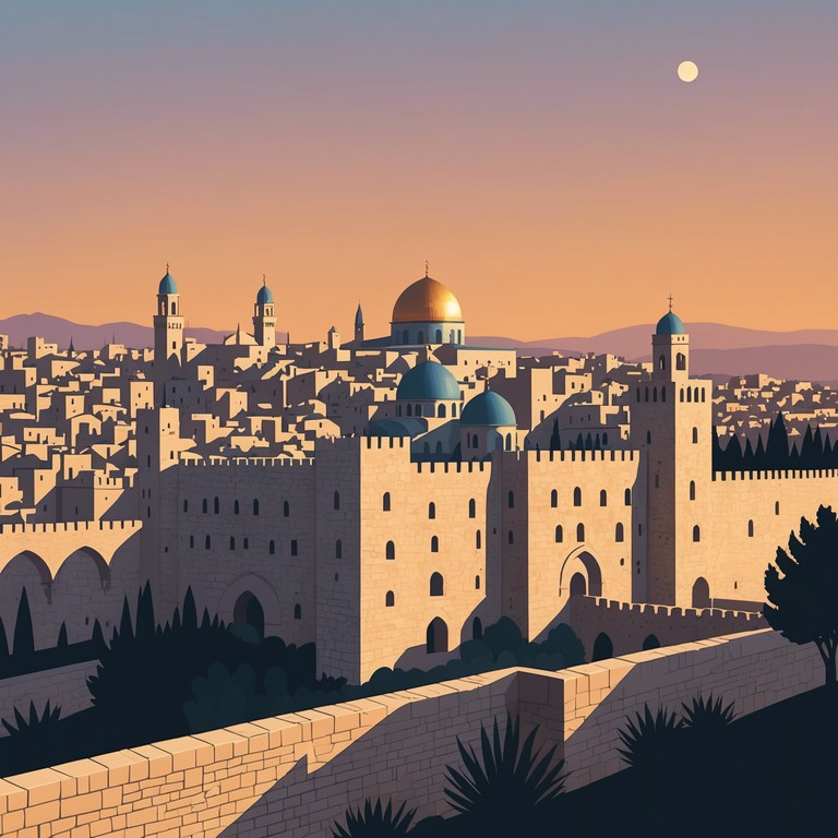 Whispers from zion offers a dreamlike journey through traditional jewish melodies, infused with a sense of serenity and profound spiritual connectivity. This track blends timeless cultural elements with modern ethereal sounds to create an enveloping atmosphere that transports the listener to ancient jerusalem. Its gentle dynamics complement the reflective and otherworldly ambiance.