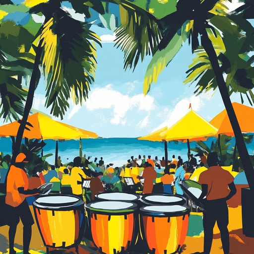 An energetic calypso instrumental that captures the vivacious spirit of caribbean night festivals, blending uplifting rhythms with enchanting melodies of the islands.