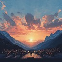 orchestral swells paint epic cinematic landscapes