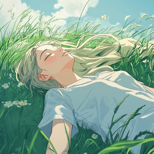 A soothing blend of gentle synthesizers and ambient textures inspired by serene anime scenes to calm your mind and soul