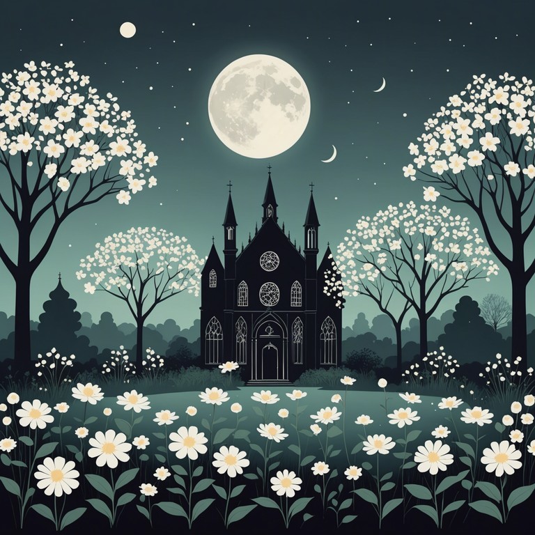 In this track, delicate harp strings weave through a soundscape that evokes the tranquility of a moonlit night. Softly played, the harp offers a gentle, almost whisper like quality that complements the gothic atmosphere, creating a sense of peaceful solitude amidst the enveloping darkness.