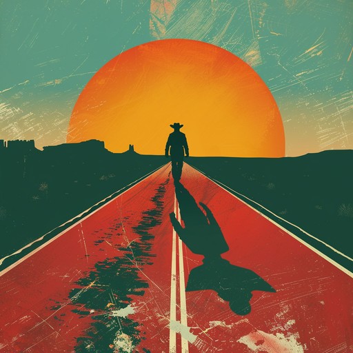 A gripping instrumental piece that captures the tension of a high noon showdown on a deserted highway, where the scorching desert sun beats down and every strum carries the weight of a cowboy's fate. The guitar's haunting melodies weave through the track, creating an atmosphere of impending drama and suspense.