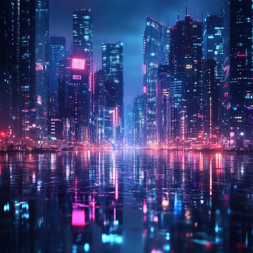 This instrumental track features a mix of lush synthesizers and ethereal electric guitar riffs, creating an enigmatic atmosphere that transports listeners into a dream like state. The music flows with a hypnotic rhythm, evoking imagery of neon lit streets and late night urban adventures.