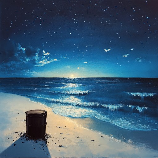 Envision a night spent by the sea under a star filled sky, where soft melodies played on a steel drum create a comforting ambiance, ideal for relaxation and emotional healing.