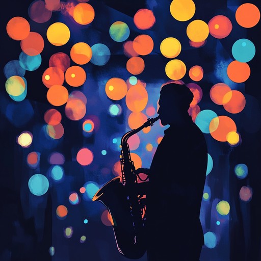 An energetic instrumental track that fuses jazz improvisation with soulful grooves, featuring lively saxophone solos and rhythmic piano melodies reflecting the bustling energy of a city at dusk.