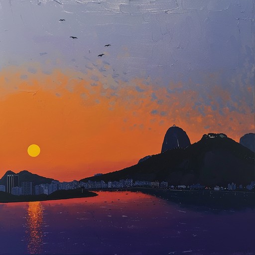 Imagine a vibrant scene where the passionate rhythms of brazilian sertanejo meet the fiery dance steps of salsa. This blend creates a festive, uplifting environment, as if the sun is setting over rio, casting a warm, golden light that dances along with the music. The tones are both festive and reflective, capturing the essence of a perfect evening in brazil.