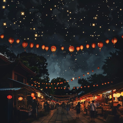 This track features a seamless blend of world music elements with vibrant, traditional festival sounds, evoking the spirit of global unity and celebration. The piece is characterized by a lively dynamism, incorporating variations that simulate the feeling of traveling through different festive cultures under a starlit sky.