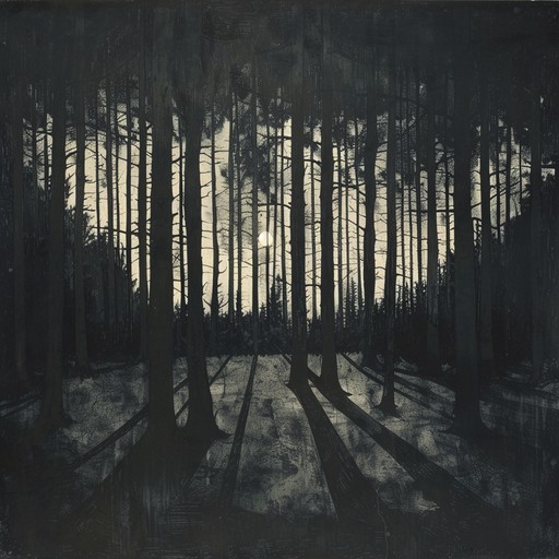 Immerse yourself in an eerie soundscape where distant whispers and rustling leaves create a spine chilling atmosphere. This ambient composition captures the mysterious allure of a dark forest bathed in moonlight. Subtle drones and haunting melodies transport listeners into an otherworldly realm, inviting exploration of the unknown.