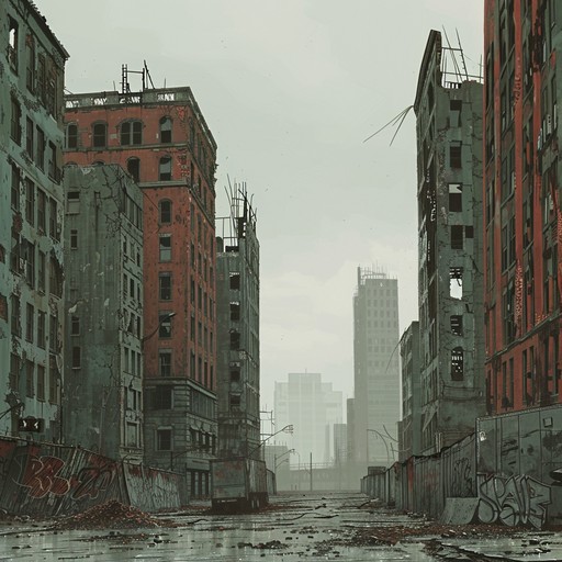 A raw, emotional track capturing the melancholy of urban decay, where every note echoes lost dreams and forgotten hopes. The gritty texture adds depth, painting a somber picture of desolation in a modern landscape.