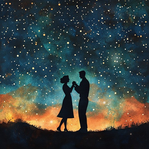 A joyful waltz that captures the essence of dancing under a starlit sky, with melodic piano melodies that uplift the spirit and evoke feelings of wonder and happiness