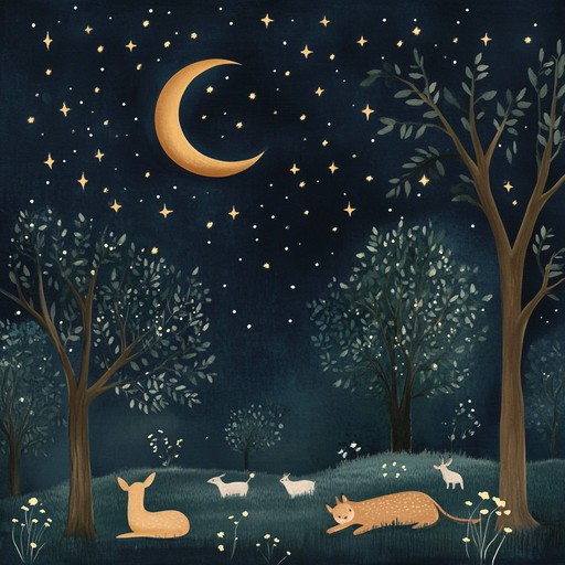 Tender harp melodies laced with ethereal tones, guiding children into a tranquil sleep as they float among stars and dreams. This composition captures the essence of nighttime serenity and wonder.