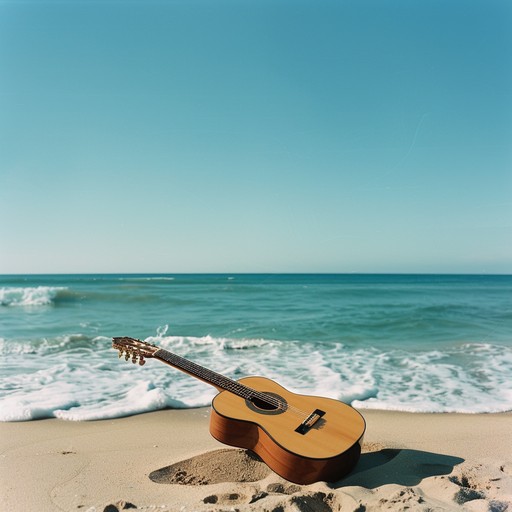 This instrumental bossa nova song weaves together gentle guitar rhythms and uplifting melodies to evoke the serene and blissful ambiance of a perfect summer day. Imagine sun rays glinting on the ocean waves, a fresh sea breeze blowing softly, and the carefree laughter of distant seaside gatherings. The music flows like a gentle current, inspiring a sense of deep relaxation and joy.