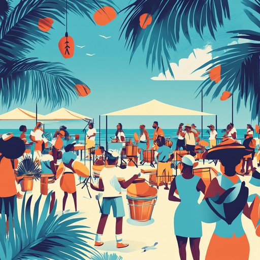 Feel the contagious joy and bouncy rhythms of this calypso track, transporting you to a caribbean celebration. The steel drums lead the way, accompanied by lively percussion and melodic elements that evoke scenes of dancing and tropical festivities.