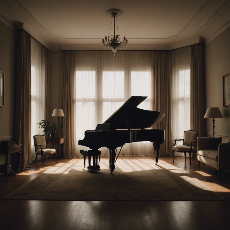 This piece evokes the somber beauty of solitude through delicate piano tones, structured to reflect the echoes of an empty room where memories linger in the air and every note resonates with the profound depth of loneliness.