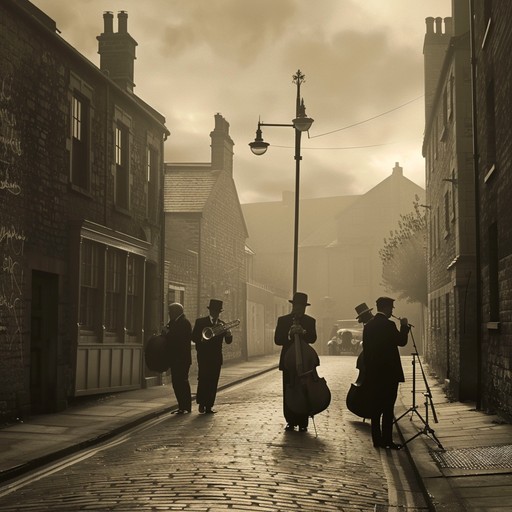 Explore the melancholic echoes of a bygone era, where the upbeat tempo of swing intertwines with soulful, reflective melodies, creating an atmosphere of nostalgic sorrow and bittersweet memories. The soft brush of cymbals and the gentle pluck of the double bass carry the listener back to quieter, introspective moments of the 1930s.