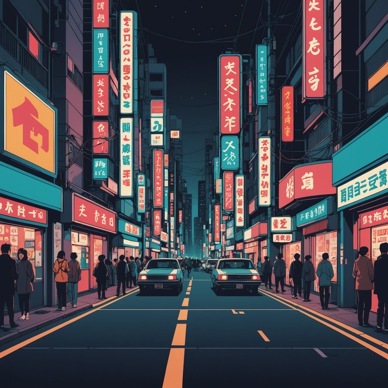 This track embodies the youthful, vibrant spirit of tokyo's nightlife, blending high energy electronic beats with lush, dreamy melodies that encapsulate the euphoria of an idealistic evening in japan's bustling metropolis. The music swirls with vivacious synths and pulsating rhythms, creating a soundscape that feels both futuristic and deeply emotional.