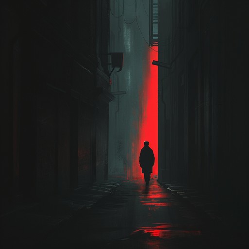 The track begins with distant police sirens and echoing footsteps, setting a tense mood. A deep, rumbling 808 bass line drops in, accompanied by crisp, hard-hitting trap drums. Eerie synth pads and unsettling sound effects weave in and out, creating a sense of danger and uncertainty. The arrangement gradually builds in intensity, with the addition of distorted bass stabs and glitchy, stuttering hi-hats. The track reaches a climax with a sudden break, leaving only the sinister atmosphere before the beat comes crashing back in with full force.