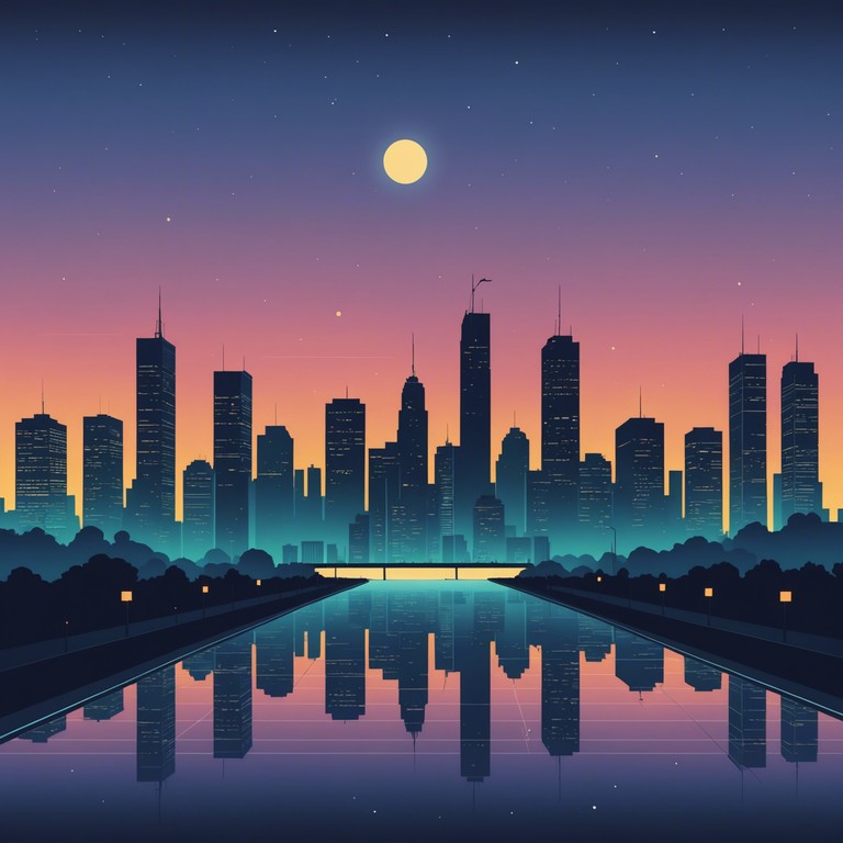 This track intricately blends pulses of electronic beats with a deep, reflective melancholy that echoes through the bustling soundscape of a city slowing winding down as twilight approaches. Electronic synth pads and a steady, brooding bass line create a soundscape that is as introspective as it is rhythmic, portraying the contrast between urban energy and personal solitude.