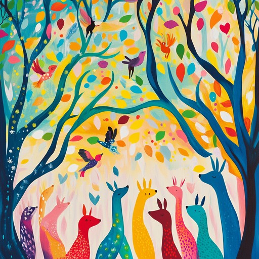 A joyful melody that evokes the feeling of frolicking in a mystical forest. Bright, plucked strings dance joyfully with rhythmic hand percussion, while woodwind flourishes paint an enchanting landscape. Perfect for a whimsical, nature inspired celebration