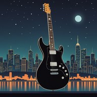 nighttime city vibe with rock influences
