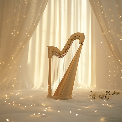 An instrumental composition featuring the gentle strings of the harp, creating an elegant and soft ambience that calms the soul and inspires peaceful reflection. The melody subtly evolves, enveloping the listener in a serene and tranquil soundscape.