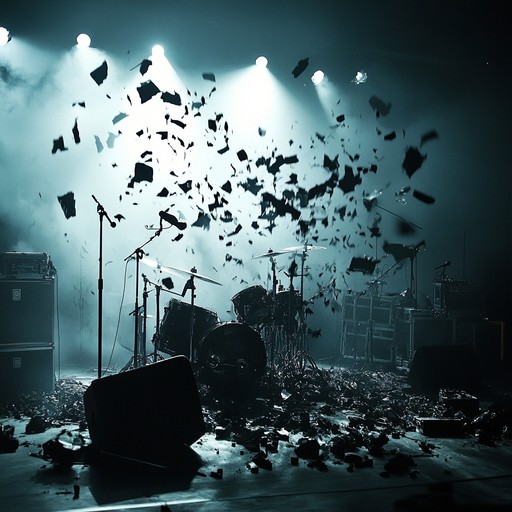An instrumental heavy metal powerhouse, featuring blazing guitar riffs, frenetic drumming, and searing solos to evoke a chaotic and intense atmosphere.