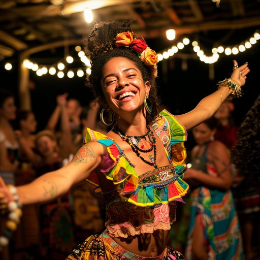 A vibrant and energetic instrumental forró song perfect for dancing at a traditional festa junina celebration. Featuring the classic forró instrumentation of accordion, triangle, and zabumba drum, this upbeat tune captures the joyful spirit of the june festival season in northeastern brazil. The syncopated rhythms and bright melodies inspire everyone to join in the lively dance steps of forró, while the absence of vocals keeps the focus on the infectious groove that gets people moving. This jubilant party song brings the authentic flavors of a festa junina to life, evoking the warm sense of community, colorful decorations, and delicious festa foods. An irresistible invitation to dance the night away!