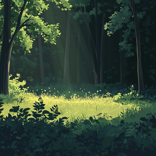 Echoes of serenity explores the deeper realms of relaxation through a calming melody that perfectly intertwines with the natural ambiance of a secluded forest, promoting profound peace and meditation.
