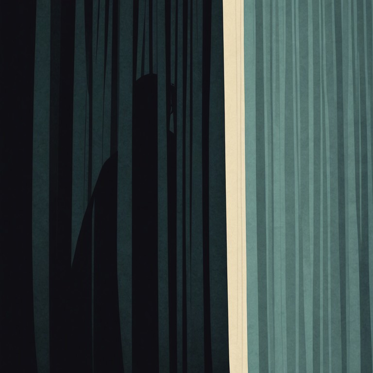 Alternate description: a soundtrack designed for moments filled with suspense and subtle fear, using minimalist synth melodies to enhance the eerie pop soundscape.