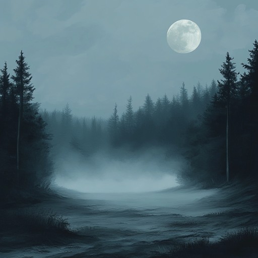 An ambient minimalistic piece featuring subtle, whispering melodies and haunting atmospheres designed to build a dark and chilling ambiance. Sparse instrumentation and minimalistic approach create a constant sense of suspense and unease, perfect for producing a creeping feeling of dread and discomfort. Carefully chosen dissonant notes and rhythms maintain a consistently eerie mood